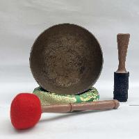 [old] Hand Beaten Bronze [kopre] Singing Bowl With [antique]