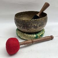 [old] Hand Beaten Bronze [kopre] Singing Bowl With [antique]