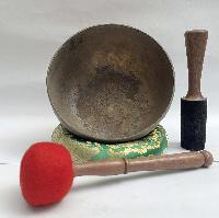 [old] Hand Beaten Bronze [kopre] Singing Bowl With [antique]