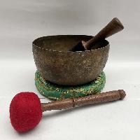 [old] Hand Beaten Bronze [kopre] Singing Bowl With [antique]