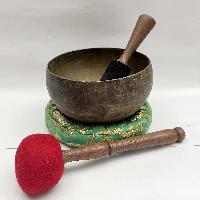 [old] Hand Beaten Bronze [kopre] Singing Bowl With [antique]