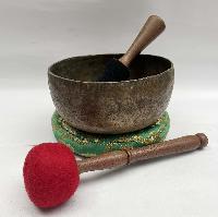 [old] Hand Beaten Bronze [kopre] Singing Bowl With [antique]