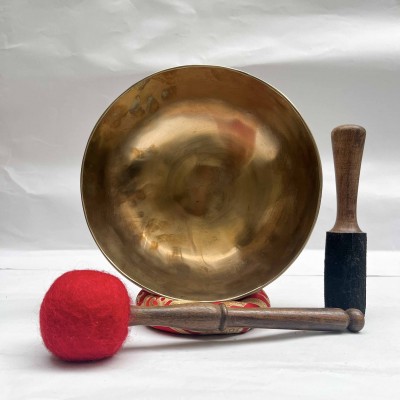 Buddhist Hand Beaten [jambati] Singing Bowl, With Plain