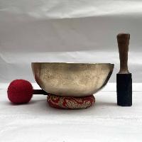 Buddhist Hand Beaten [jambati] Singing Bowl, With Plain