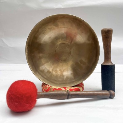 Buddhist Hand Beaten [jambati] Singing Bowl, With Plain