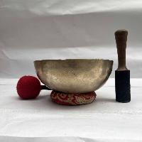 Buddhist Hand Beaten [jambati] Singing Bowl, With Plain