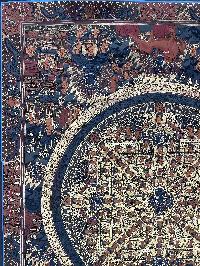 Buddhist Handmade Thangka Painting Of Mandala, [real Gold, Hand Painted]