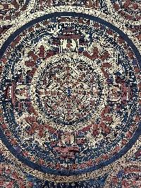 Buddhist Handmade Thangka Painting Of Wheel Of Life, [real Gold, Hand Painted]