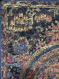 Buddhist Handmade Thangka Painting Of Mandala, [real Gold, Hand Painted]