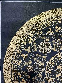 Buddhist Handmade Thangka Painting Of Mantra Mandala, [real Gold], [hand Painted]