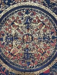 Buddhist Handmade Thangka Painting Of Mandala, [real Gold, Hand Painted]