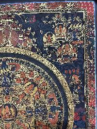 Buddhist Handmade Thangka Painting Of Mandala, [real Gold, Hand Painted]