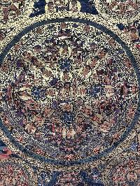 Buddhist Handmade Thangka Painting Of Pancha Buddha, [real Gold, Hand Painted]