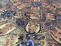 Buddhist Handmade Thangka Painting Of Pancha Buddha, [real Gold, Hand Painted]