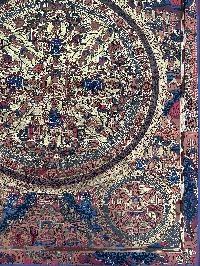 Buddhist Handmade Thangka Painting Of Pancha Mandala, [hand Painted]