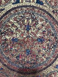 Buddhist Handmade Thangka Painting Of Pancha Mandala, [hand Painted]