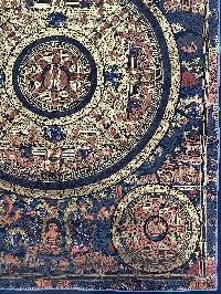 Buddhist Handmade Thangka Painting Of Pancha Mandala, [hand Painted]