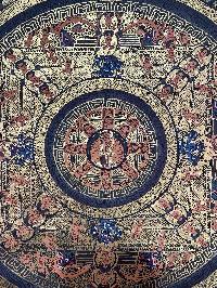 Buddhist Handmade Thangka Painting Of Pancha Mandala, [hand Painted]