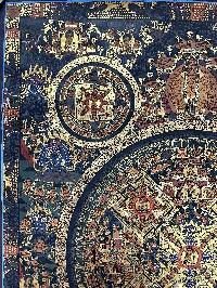 Buddhist Handmade Thangka Painting Of Pancha Mandala, [hand Painted]