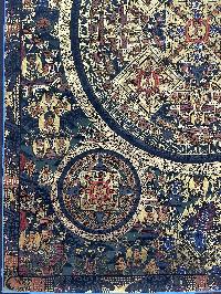 Buddhist Handmade Thangka Painting Of Pancha Mandala, [hand Painted]