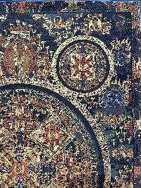 Buddhist Handmade Thangka Painting Of Pancha Mandala, [hand Painted]