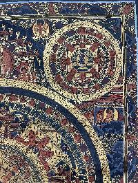 Buddhist Handmade Thangka Painting Of Pancha Mandala, [hand Painted]