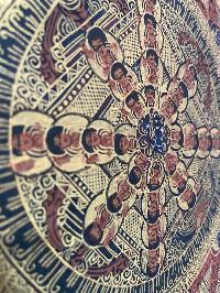 Buddhist Handmade Thangka Painting Of Pancha Mandala, [hand Painted]