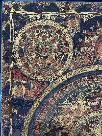 Buddhist Handmade Thangka Painting Of Pancha Mandala, [hand Painted]