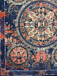 Buddhist Handmade Thangka Painting Of Pancha Mandala, [hand Painted]