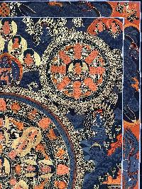 Buddhist Handmade Thangka Painting Of Pancha Mandala, [hand Painted]