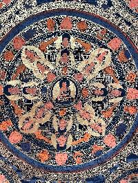 Buddhist Handmade Thangka Painting Of Pancha Mandala, [hand Painted]