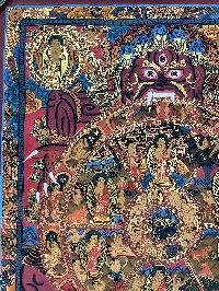 Buddhist Handmade Thangka Painting Of Wheel Of Life, [hand Painted]