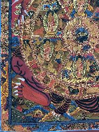 Buddhist Handmade Thangka Painting Of Wheel Of Life, [hand Painted]