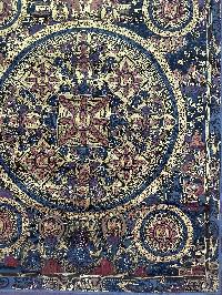 Buddhist Handmade Thangka Painting Of Pancha Mandala, [hand Painted]