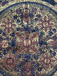 Buddhist Handmade Thangka Painting Of Pancha Mandala, [hand Painted]