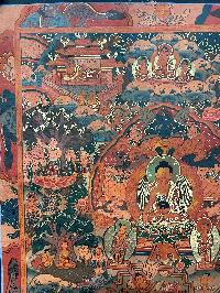 Buddhist Handmade Thangka Painting Of Buddha Life Story, [hand Painted]