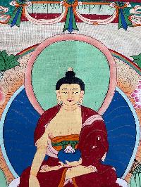 Buddhist Handmade Thangka Painting Of Shakyamuni Buddha, [hand Painted]