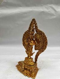 Buddhist Handmade Statue Of Sahasrabhuja Avalokitesvara, [gold Plated]