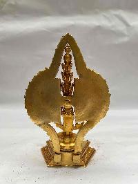 Buddhist Handmade Statue Of Sahasrabhuja Avalokitesvara, [gold Plated]