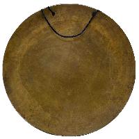 Tibetan [handmade] Gongs, [green Tara Design], High Quality Design, Wind Gong, Flat Gong