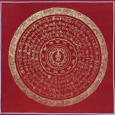 Buddhist Hand Painted Thangka Of Mandala, [hand Painted]