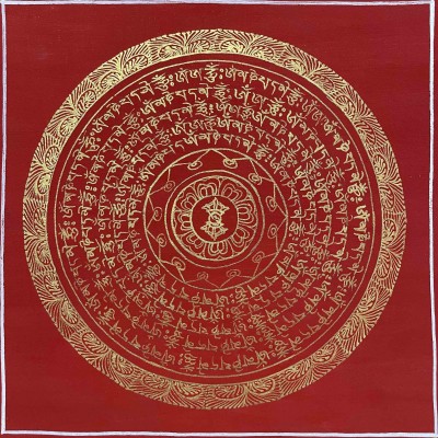 Buddhist Hand Painted Thangka Of Mandala, [hand Painted]