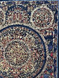 Buddhist Hand Painting Of Pancha Buddha Mandala, [hand Painted]