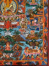 Buddhist Hand Painting Thangka Of Buddha Life Story, [hand Painted]