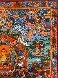 Buddhist Hand Painting Thangka Of Buddha Life Story, [hand Painted]