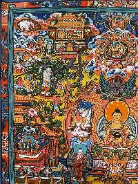 Buddhist Hand Painting Thangka Of Buddha Life Story, [hand Painted]