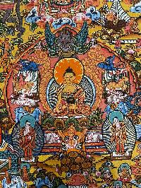 Buddhist Hand Painting Thangka Of Buddha Life Story, [hand Painted]