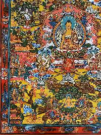 Buddhist Hand Painting Thangka Of Buddha Life Story, [hand Painted]