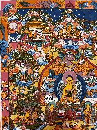 Buddhist Hand Painting Thangka Of Buddha Life Story, [hand Painted]