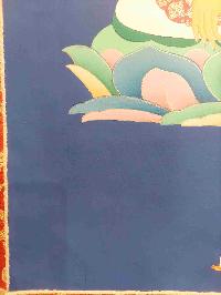 Buddhist Hand Painting Thangka Of Shakyamuni Buddha, With Brocade, [hand Painted]